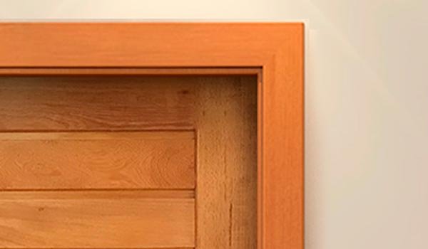 guarnição de madeira para portas